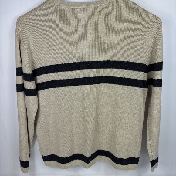 Vintage Structure‎ 90's Sweater Men's Size XL Tan With Grey Stripes NWT - Picture 6 of 8